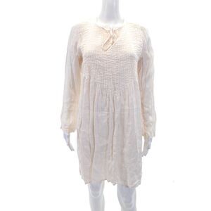 CP Shades for Seaside Womens Linen Long Sleeve Swimwear Coverup Pink Size XS